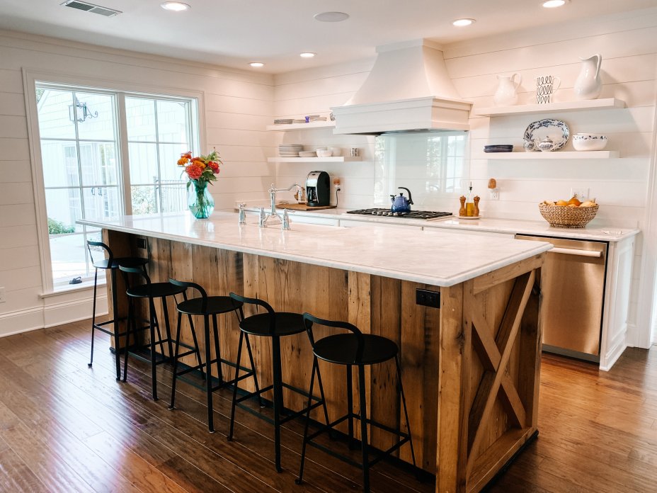 remodeled kitchen with bar